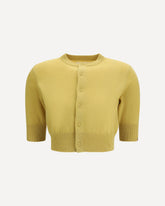 Cardigan girocollo Super Little di N°474 - GIALLO | Base Blu