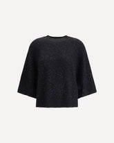 Sequins wool Sweater - BLACK | Base Blu