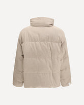 Cashmere and water-repellent fabric Puffer - BEIGE | Base Blu