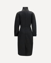 Harlin draped ramie-blend satin Dress - BLACK | Base Blu