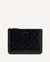 Embossed polka-dot Pouch - BLACK | Base Blu