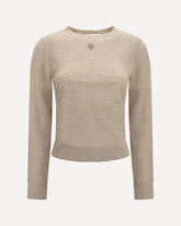 T Logo Wool Sweater - BEIGE | Base Blu