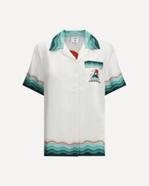 Silk Cuban Collar short sleeve Shirt - WHITE | Base Blu