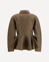 Blouse in crinkled checked taffeta - MULTICOLOUR | Base Blu