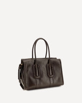 Babe City Tote leather Handbag - BROWN | Base Blu