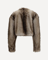 Quantum short faux fur Jacket - GREY | Base Blu