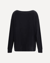 Erin Necklace off-shoulder cotton Top - BLACK | Base Blu