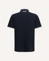 Stretch fabric Polo Shirt with logo - BLUE | Base Blu