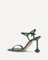 Toy crocodile-embossed leather Sandals - GREEN | Base Blu