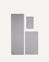 Set 5 Asciugamani in spugna di cotone - BIANCO | Base Blu