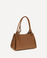Intrecciato Shoulder Bag - BROWN | Base Blu