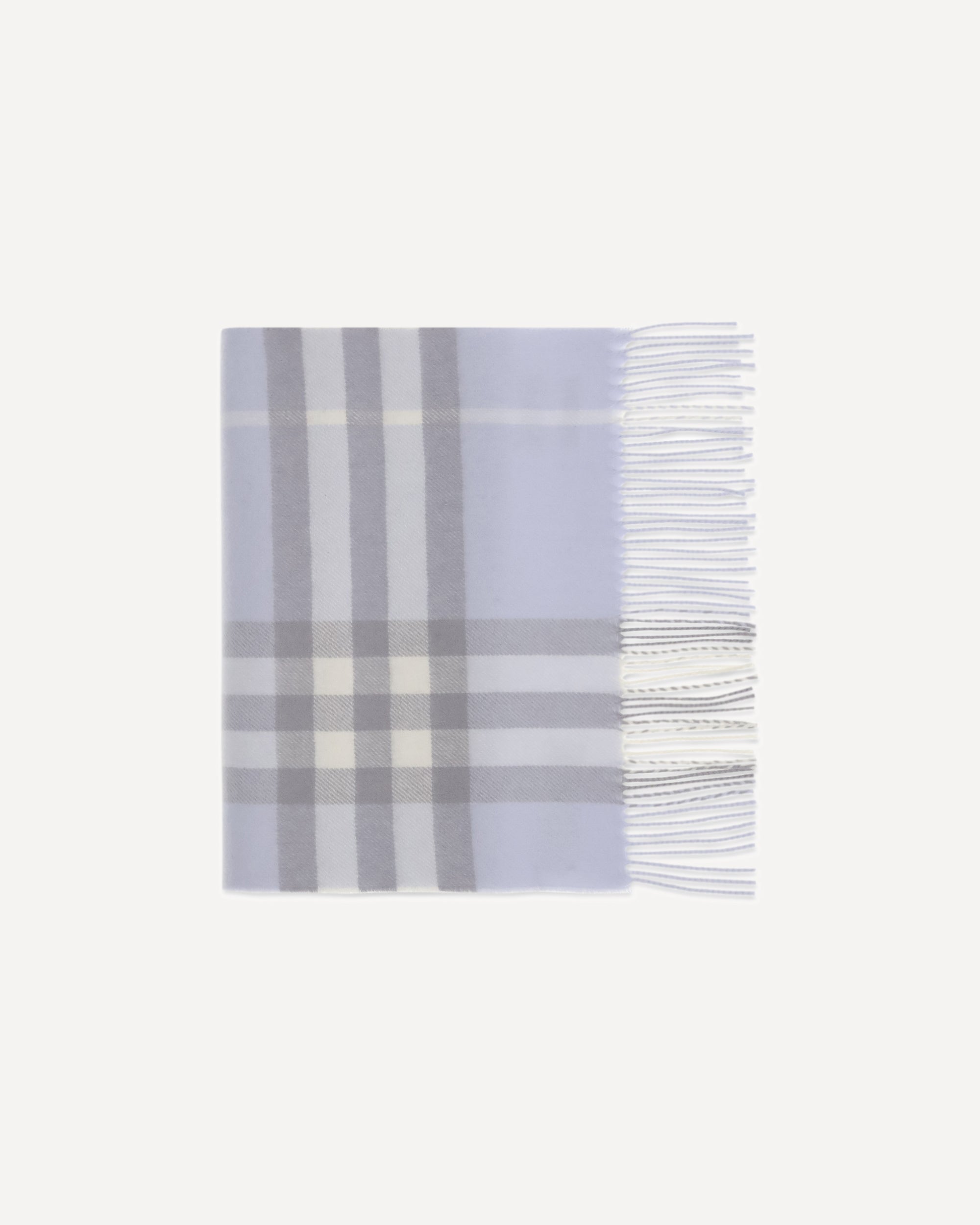 BURBERRY Embroidered cashmere Scarf LIGHT BLUE | Base Blu