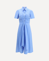 Abito camicia midi in cotone - AZZURRO | Base Blu