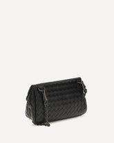 Intrecciato Shoulder Bag - BLACK | Base Blu