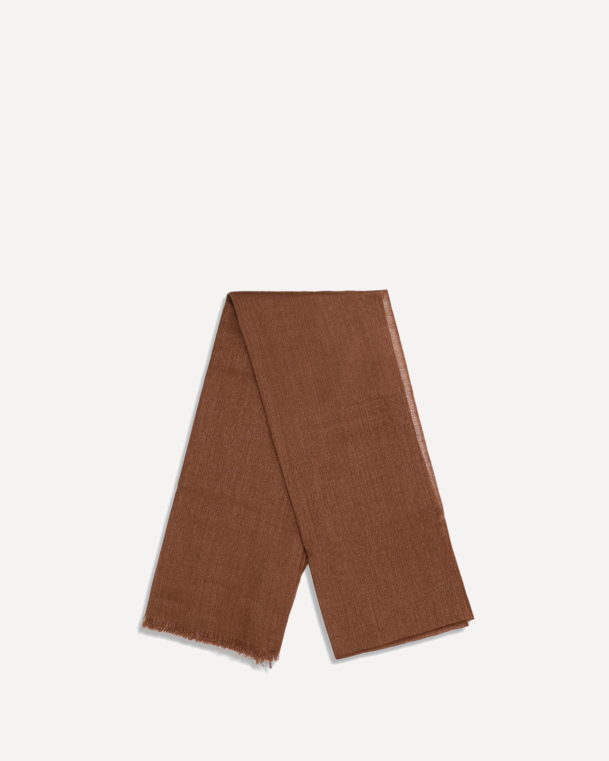 BRUNELLO CUCINELLI Silk and cashmere Scarf BROWN | Base Blu