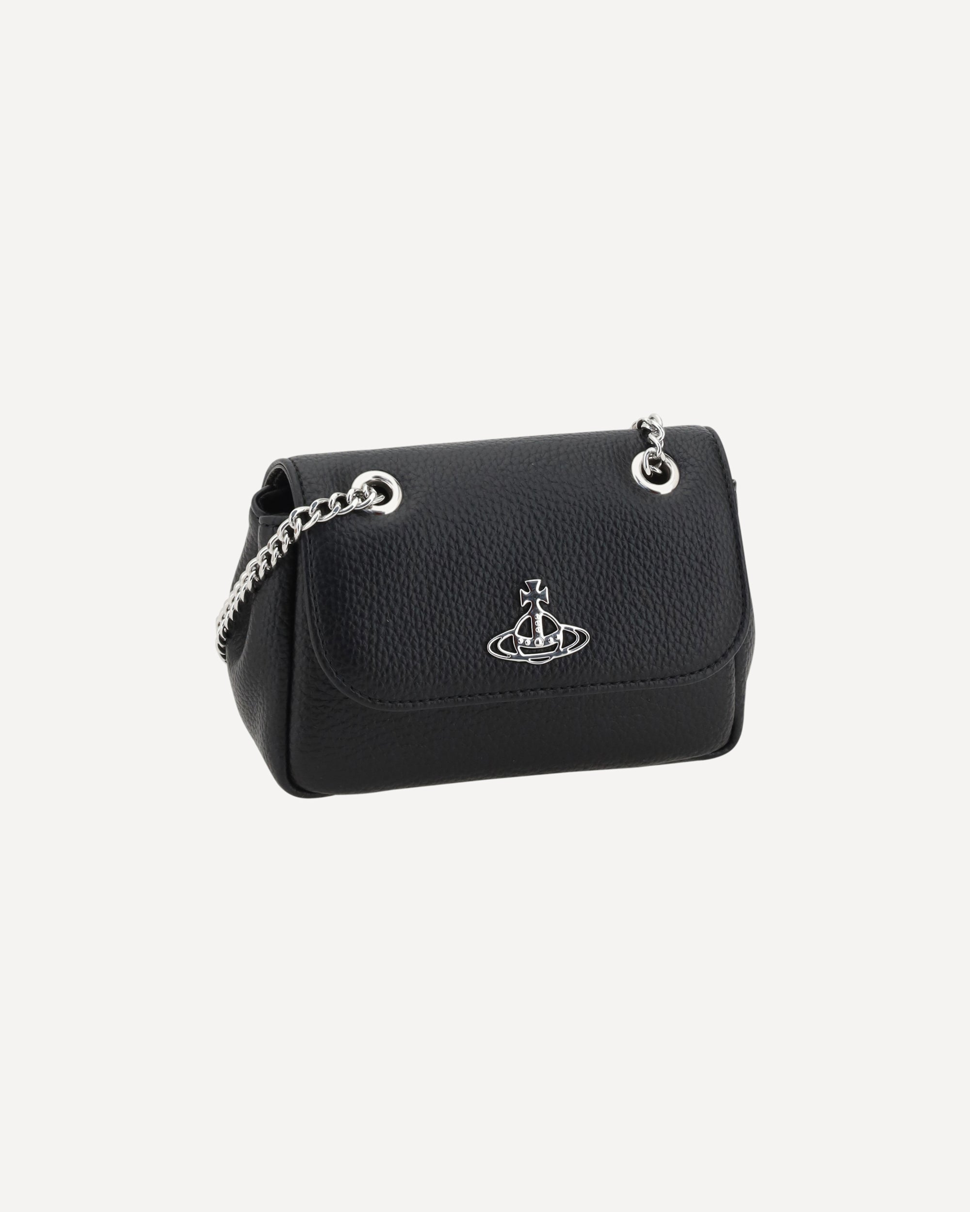VIVIENNE WESTWOOD Orb logo Shoulder Bag BLACK | Base Blu