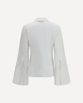 Jataya Fitted Cotton Shirt - WHITE | Base Blu