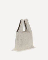 Borsa Tote con frange - BIANCO | Base Blu