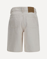 Wide twill cotton Shorts - WHITE | Base Blu