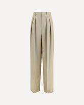 Tailored wool and silk canvas Pants - BEIGE | Base Blu