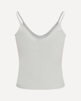 Micro-rib silk jersey Tank Top - WHITE | Base Blu