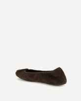 Ballerine Reva in pelle scamosciata - MARRONE | Base Blu