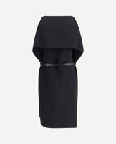 Belted Midi Dress - BLACK | Base Blu