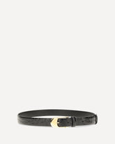 Dome leather Belt - BLACK | Base Blu