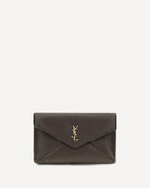 Envelope leather Clutch - BROWN | Base Blu