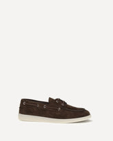 Suede boat Loafers - BROWN | Base Blu