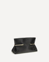 Pinch soft Clutch in nappa leather - BLACK | Base Blu