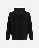 Felpa in jersey di cotone a nido d’ape - NERO | Base Blu