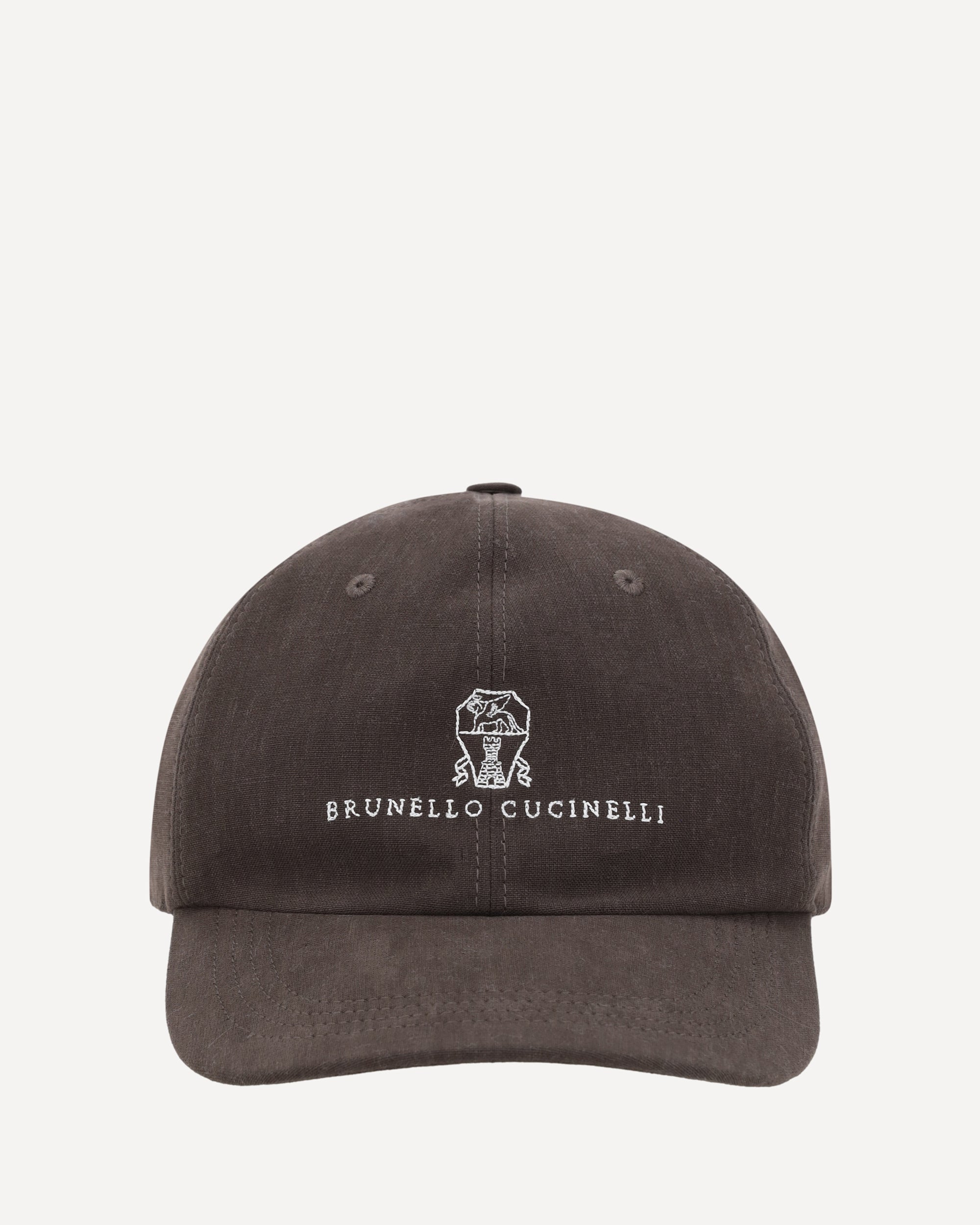 BRUNELLO CUCINELLI ウールフランネル ベースボールキャップ BRUNELLO CUCINELLI Baseball Hat BROWN | Base Blu