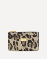 Animal print leather Card Holder - BROWN | Base Blu