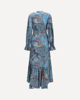 Paisley print cotton-blend shirt Dress - BLUE | Base Blu