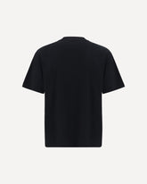 Cotton T-shirt with circular graphic - BLACK | Base Blu