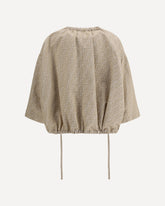 Oversize chambray Jacket - BEIGE | Base Blu