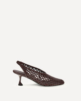 Tee perforated slingback Pumps - BORDEAUX | Base Blu