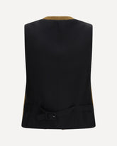 Textured wool and mohair sleeveless Vest - BROWN | Base Blu