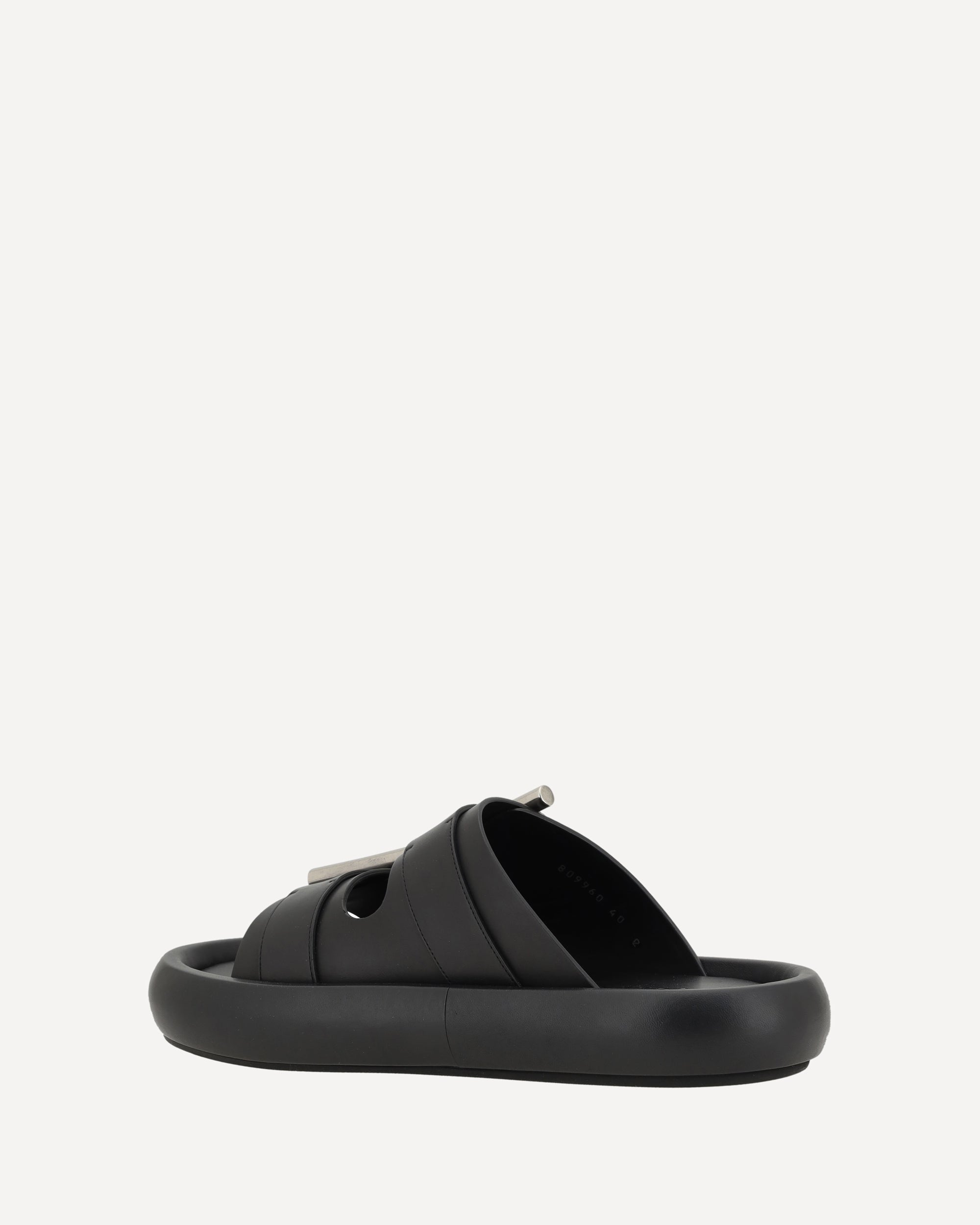 ALEXANDER McQUEEN Leather Sandals BLACK | Base Blu