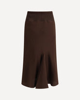 Silk midi Skirt - BROWN | Base Blu