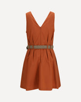Pleated Dress with rope belt - ORANGE | Base Blu