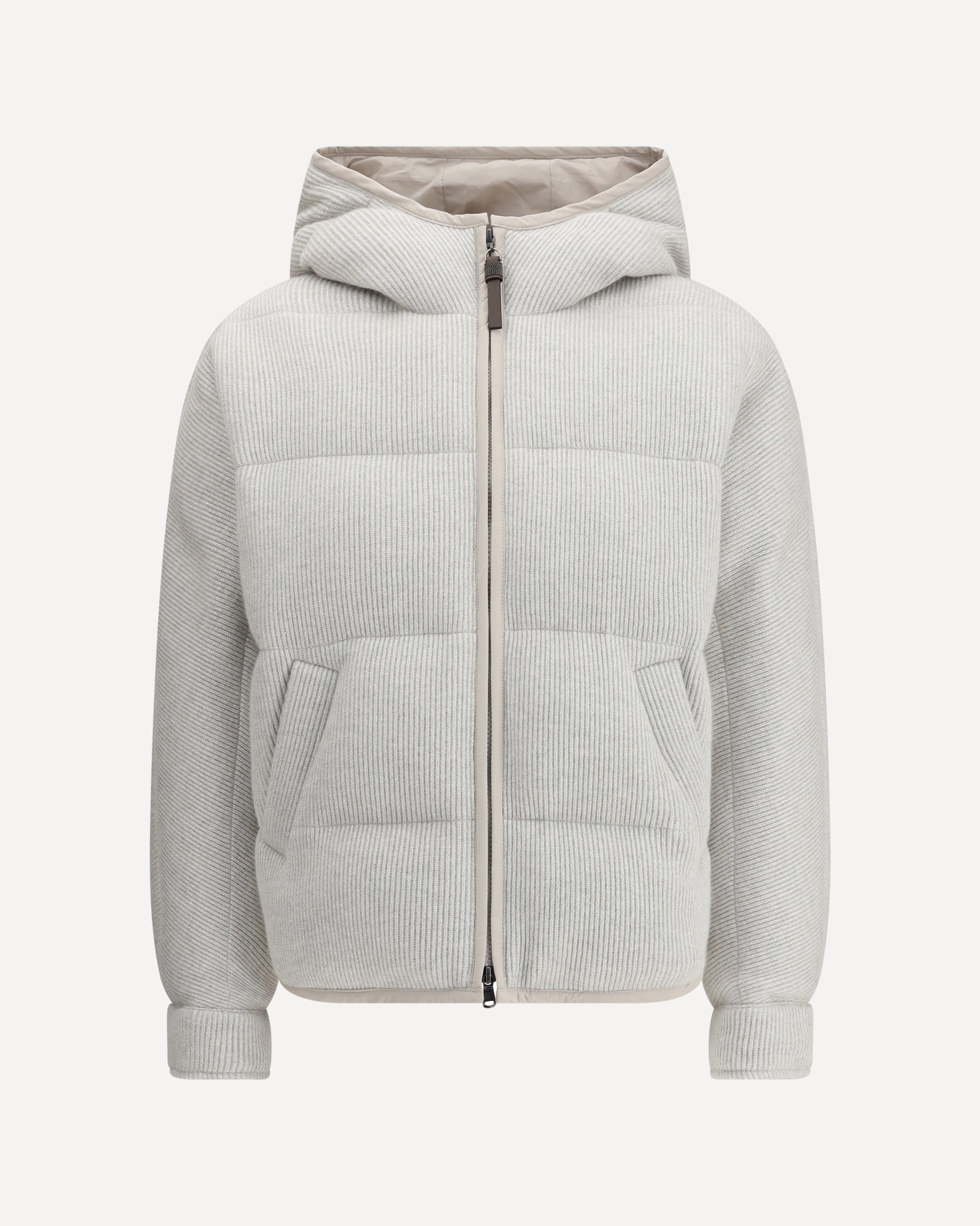 BRUNELLO CUCINELLI Lurex Down Jacket GREY | Base Blu