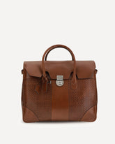 Woven Calf Country Travel Bag - BROWN | Base Blu