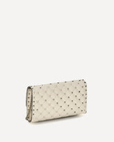 Borsa a Tracolla Rockstud Spike in nappa - CREMA  | Base Blu