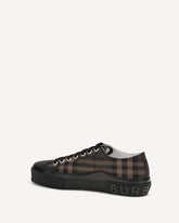 Jack Check nylon-blend Sneakers - BROWN | Base Blu