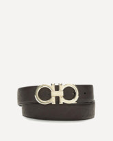 Reversible and adjustable Gancini Belt - BROWN | Base Blu