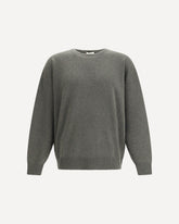 Oversized wool crewneck Sweater - BLACK | Base Blu
