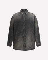 Giacca Camicia Snap Front Denim  - NERO | Base Blu