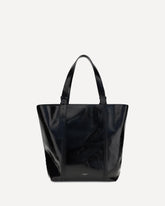 Borsa Tote in pelle lucida - NERO | Base Blu